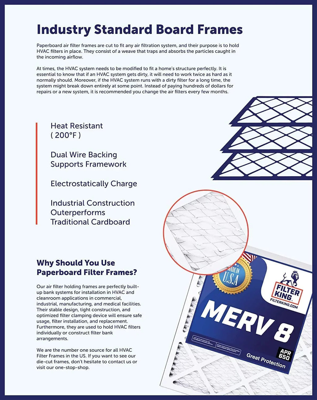 21x21x1 Air Filter | 4-PACK | MERV 8 HVAC Pleated AC Furnace Filters | Actual Sizeize 21 x 21 x .75