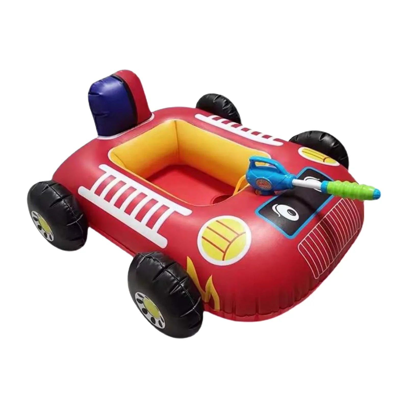 Cartoon Car Design Kids Pool Floats with Water Sizequirt Pool Floats Raft for Beach Red