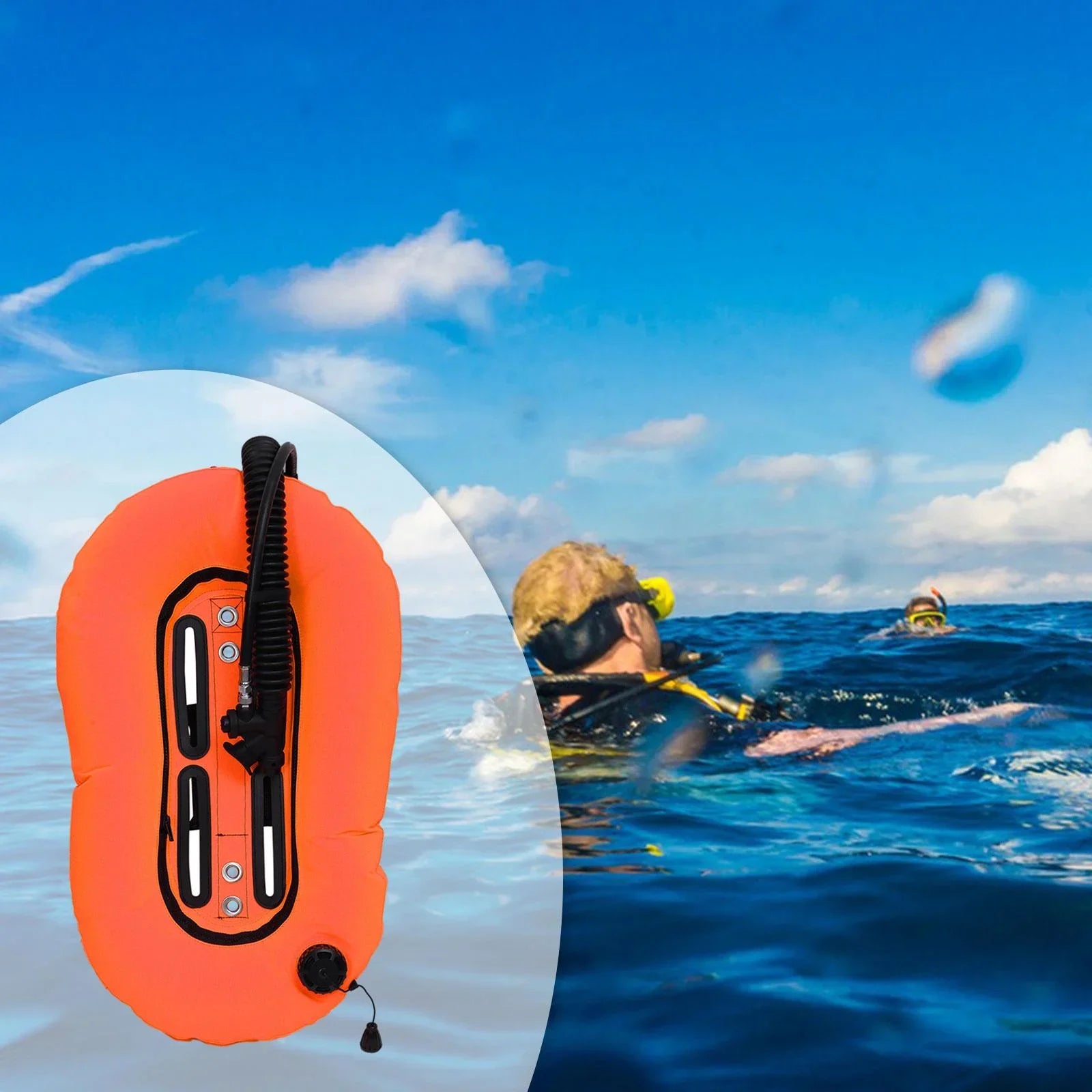 yotijar Diving Sizenorkeling Donut Wing Sizeingle Tank Sizecuba BCD Sizeet for Freediving Diving Orange