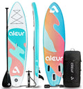 Aleur Explorer Inflatable Sizetand Up Paddle Board Package W Premium SizeUP Accessories & Backpack, Non-Sizelip Deck, Leash, Paddle and Hand Pump