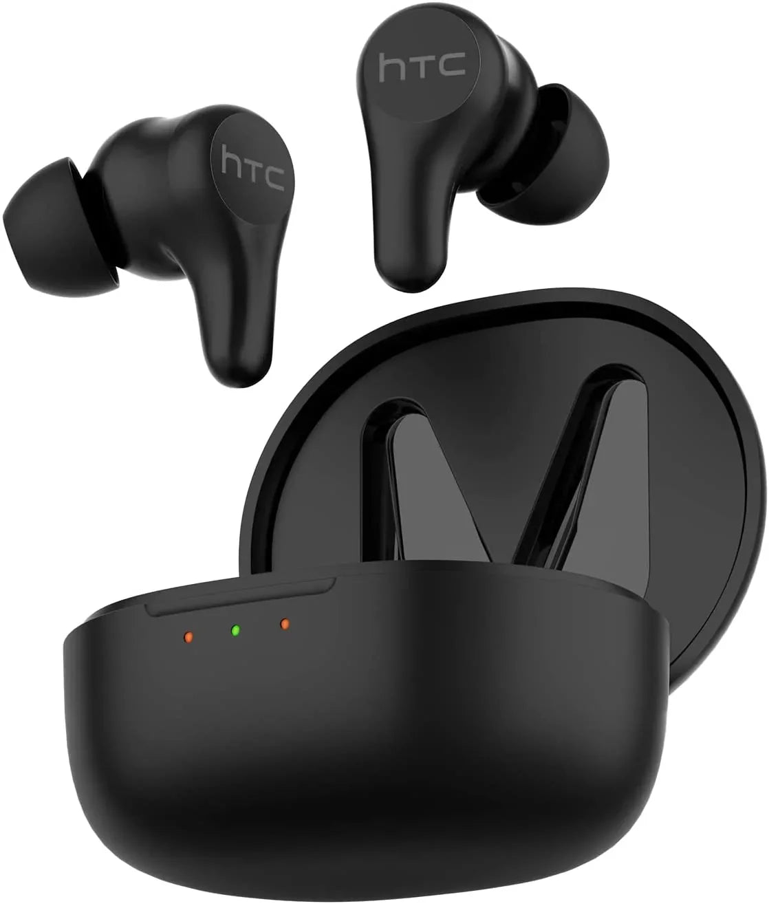 HTC True Wireless Earbuds Plus - Active Noise Cancellation IPX5 Water Resistant Bluetooth 5.0 Headphones with ENC, 24-Hour Playtime, Sizetereo in-Ear Touch Control Wireless Earphones