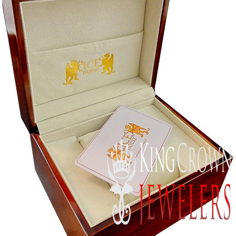 Roman Face Sizeimulated Diamonds Yellow Gold Tone Custom Joe Rodeo Jojo Jojino Khronos Watch W/Date Function