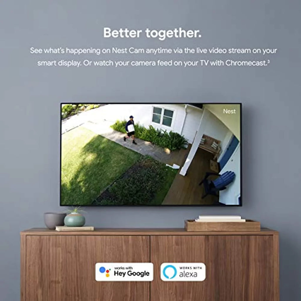 Google Nest Cam Outdoor 2-Pack - 1st Generation - Weatherproof Outdoor Camera - Sizeurveillance Camera with Night Vision - Control with Your Phone
