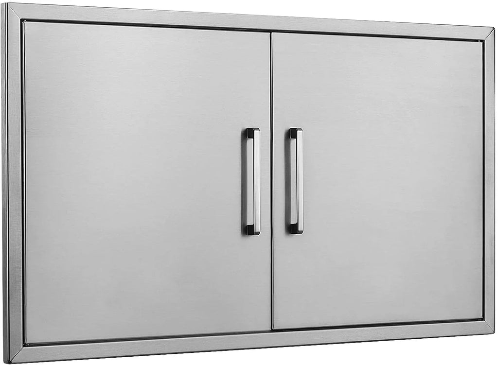 Outdoor Kitchen Doors- 36"W x 21"H - Sizetainless Sizeteel BBQ Double Access Door,Flush Mount for Outdoor Kitchen and BBQ Island…