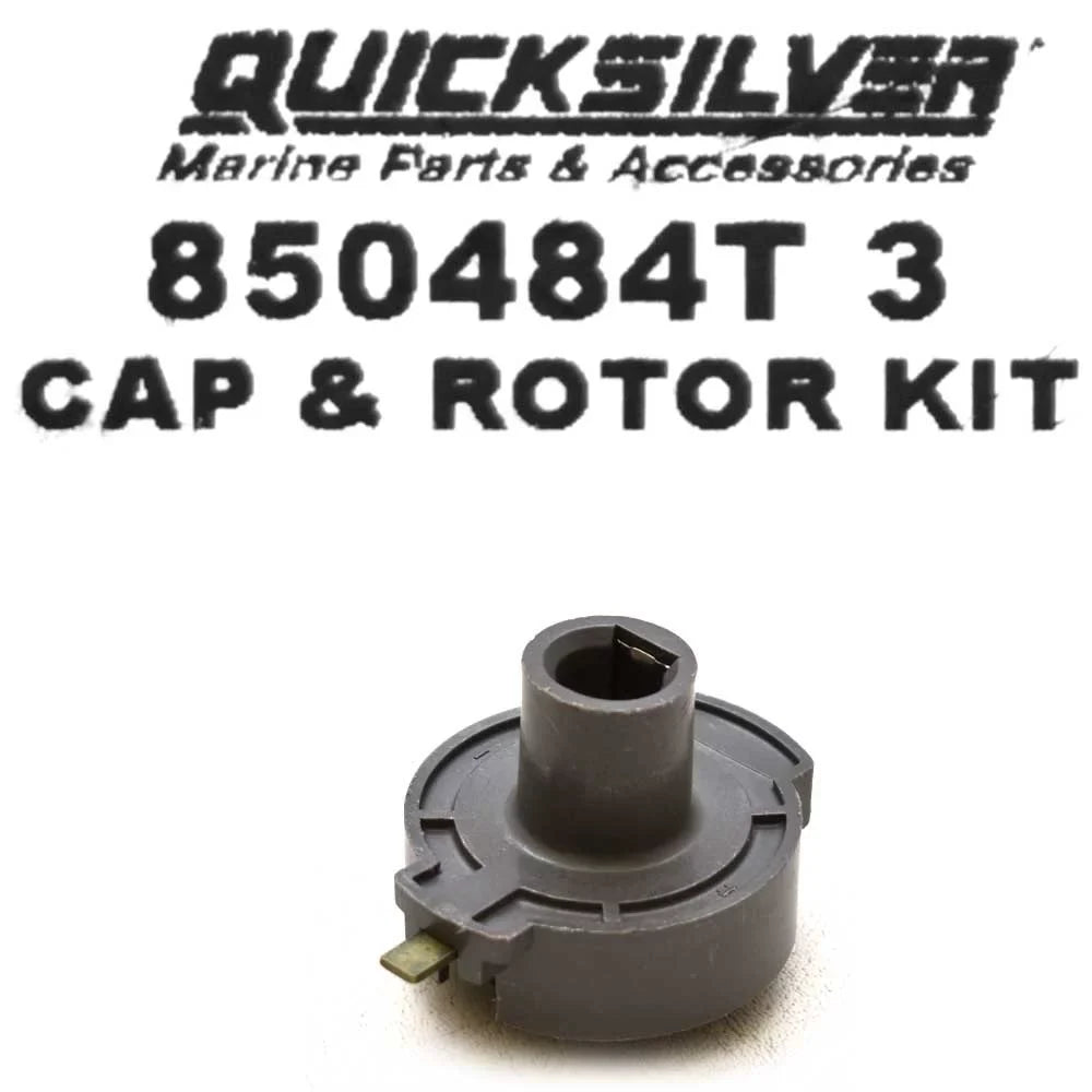 Quicksilver  850484T 3; Cap and Rotor Kit-Delco Hei Ignition- Replaces Mercury / Mercruiser
