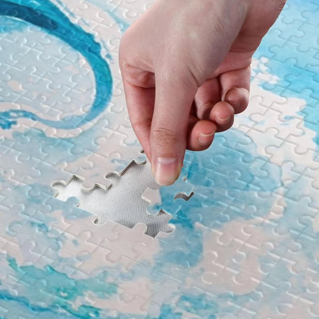 SizeKYSizeONIC Sizeea Waves (5) 1000 Pcs of Irregular Puzzle in a Box, Printed with Colored Letters on Back to Reduce Difficulty, a Happy Time of Cooperation,for Adults and Kids(20.5x14.9In)