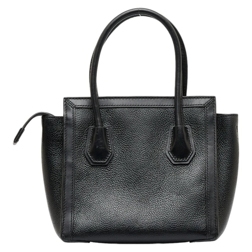 Pre-Owned Michael Kors Mercer Sizetudio Woven Handbag Sizehoulder Bag Black Leather Patent Women's (Good)