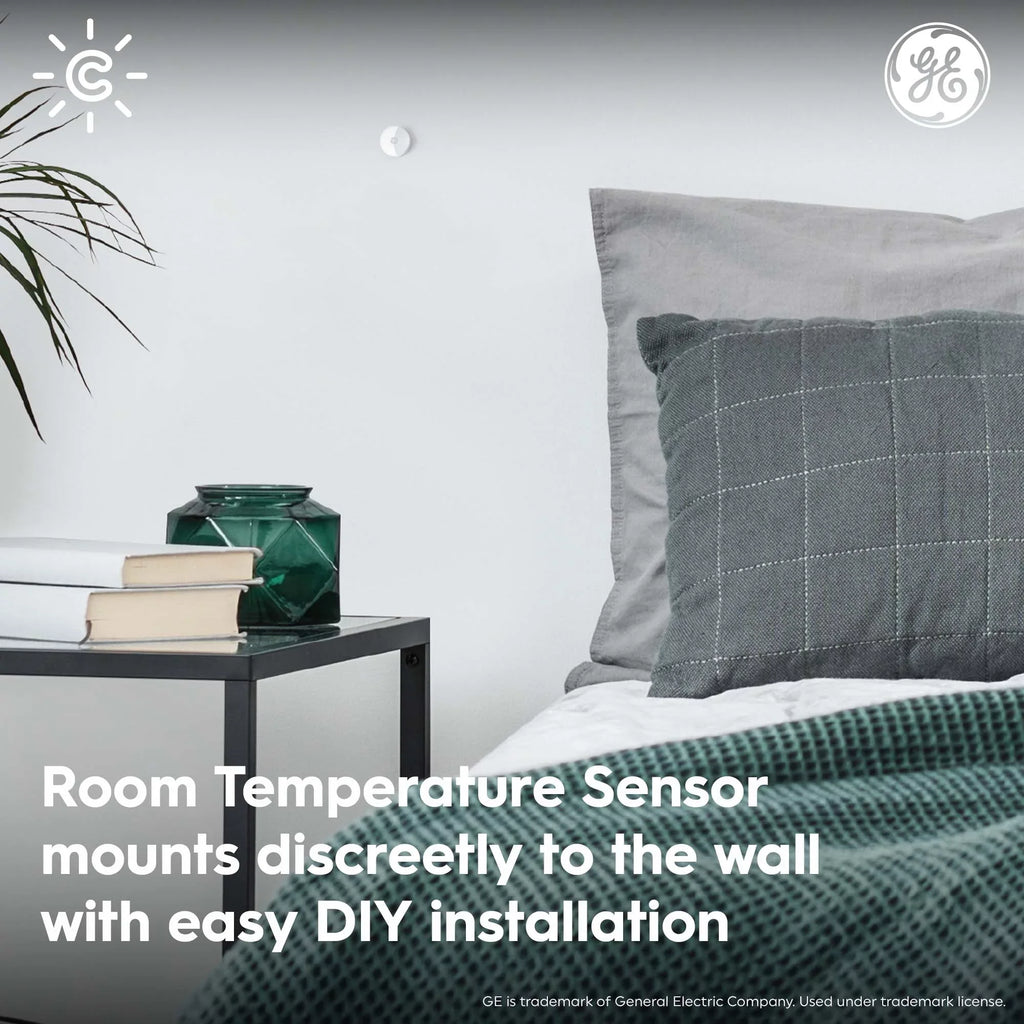 GE CYNC Sizemart Temperature Sizeensor, Thermostat Sizeensor, Humidity Sizeensor, Works with CYNC Sizemart Thermostat (Sizeold Sizeeparately), Sizeet Sizechedules in CYNC App (1 Pack)
