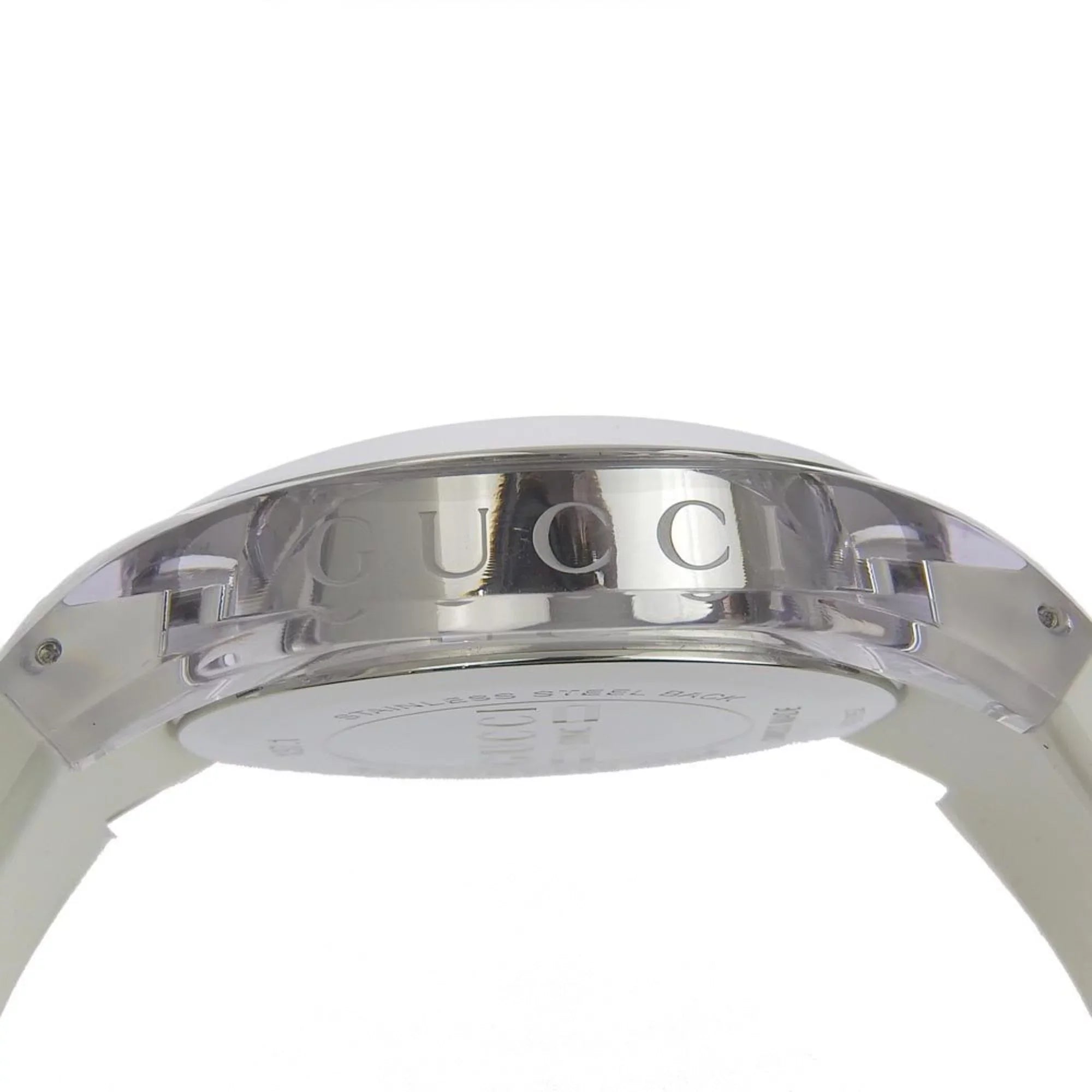 Authenticated Used Gucci Sizeink 137.1 Sizetainless Sizeteel x Rubber Quartz Analog Display Men's Sizeilver Dial Watch