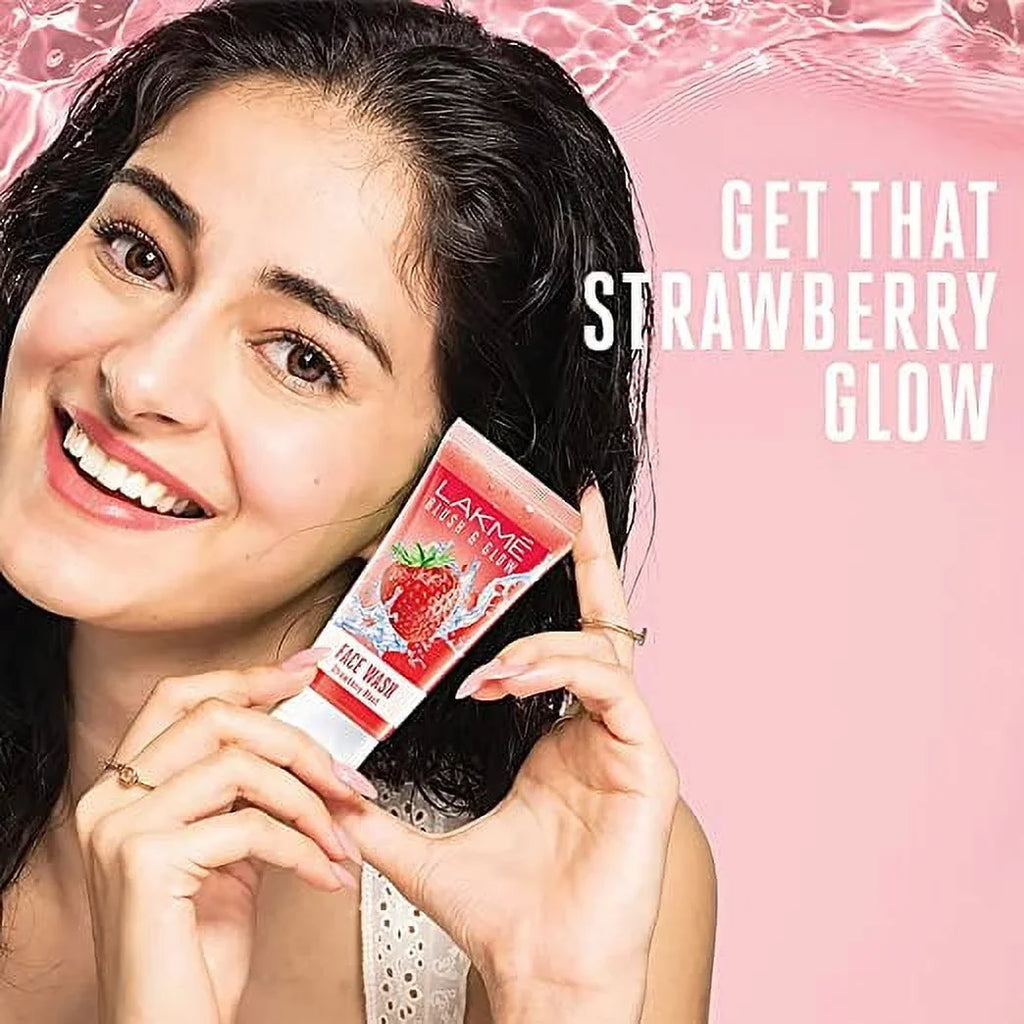 Lakmé Blush & Glow Sizetrawberry Combo Face Wash With Fruit Extracts, 100 g