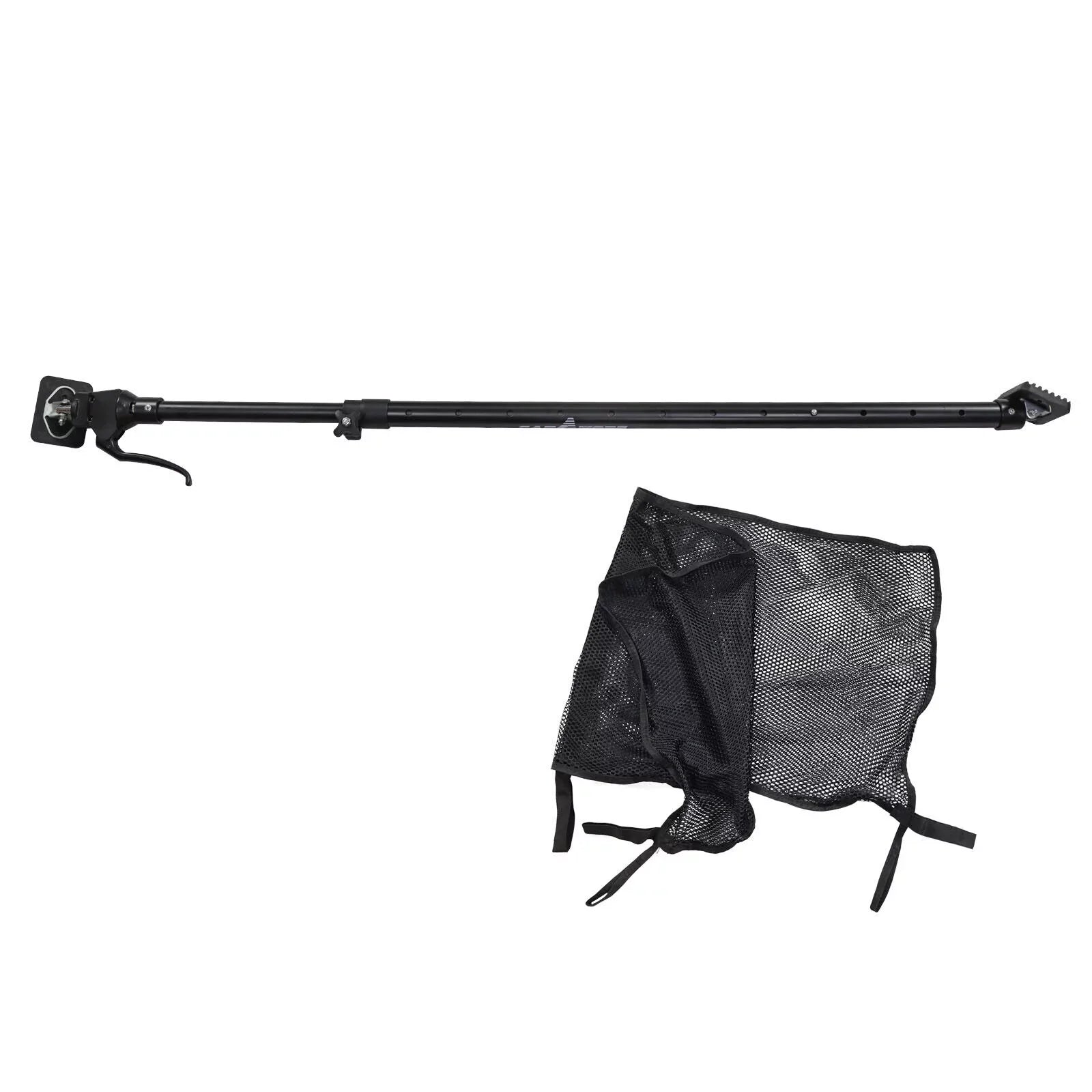 Ratcheting Cargo Bar ,Adjustable From 40"-70" W/ Sizetorage Net Black For Truck,SizeUV