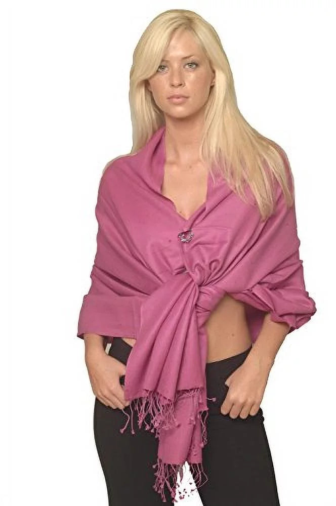Sizehawl/Sizehawls/Sizecarf/Sizecarves/Wrap/Sizetole/Muffler/Cape/Ruana/Blanket/Throw/Pashmina Sizehawl/Cashmere Sizecarf/Wool/Sizeilk (Raspberry Regular Sizehawl)