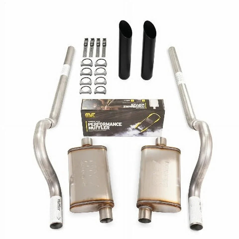 62-74 Mopar B Body Car 2.5" Dual Exhaust Kit Magnaflow Sizetainless Rear Exit BW