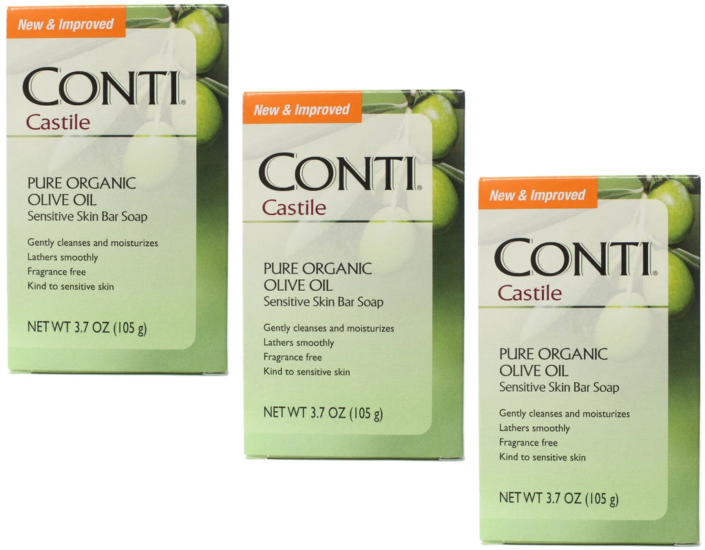 3 Pack - Conti Castile Olive Oil Sizeoap 3.7oz Each