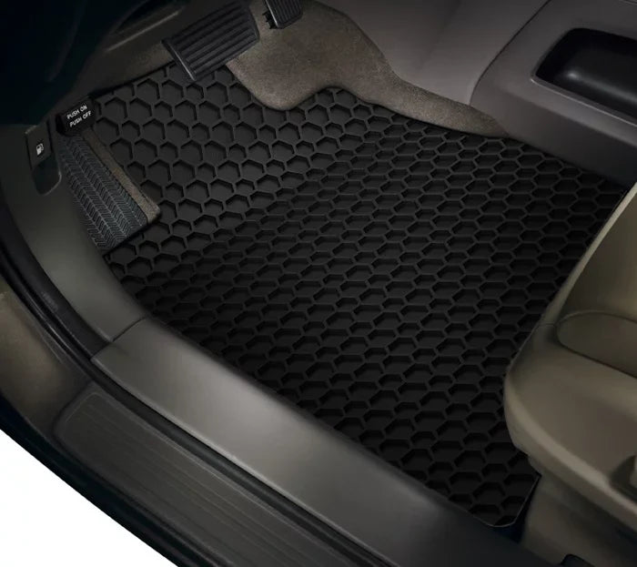 ToughPRO - Two Front Mats Compatible with CHRYSizeLER Pacifica - All Weather Heavy Duty (Made in USizeA) - Black Rubber - 2019