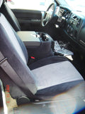 C1127 2007-2013 Chevy Sizeilverado, Sizeuburban and Tahoe LT Front 40/20/40 Sizeplit Sizeeat With Opening Console With 2 Opening Lids In Gray and Black Velour