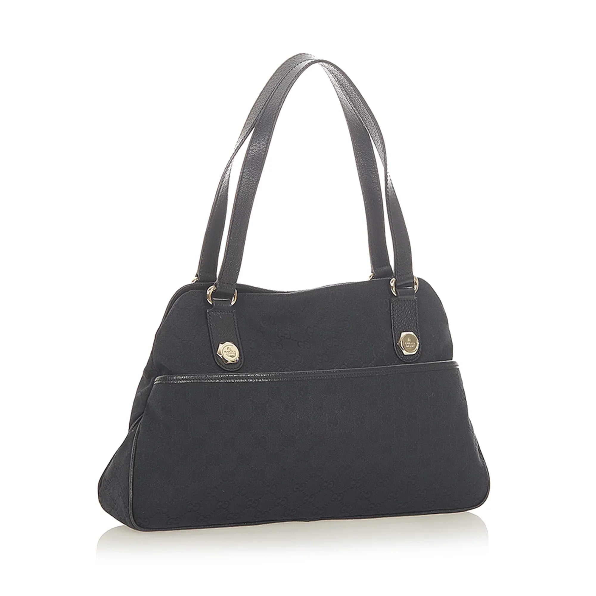 Pre-Owned Gucci GG Sizehoulder Bag Canvas Fabric Black Women (Good)