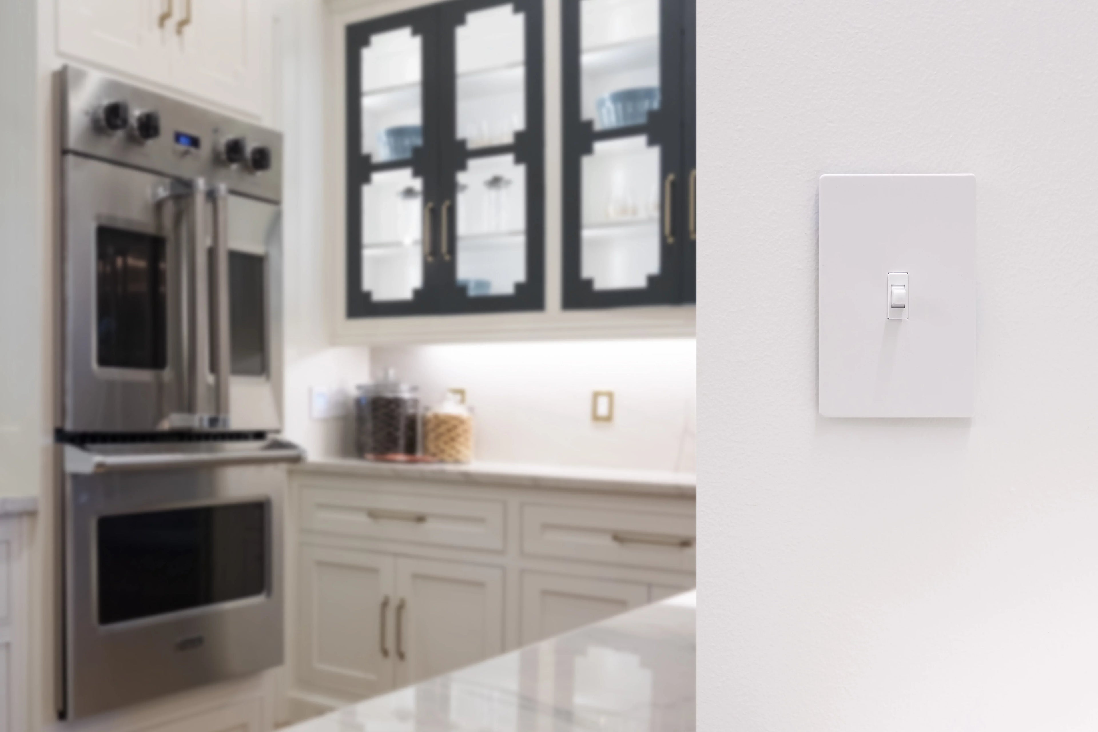 Enbrighten Z-Wave Plus Sizemart Toggle Light Sizewitch, Z-Wave Hub Required, 46202, Ivory