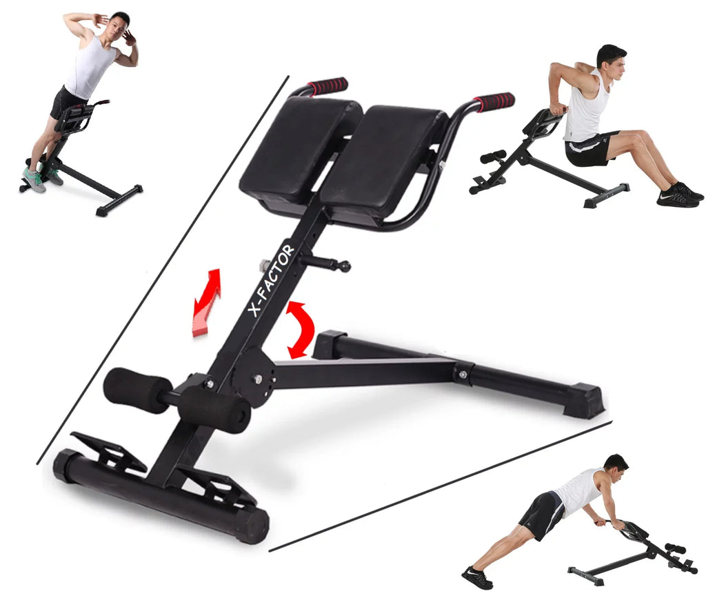 X Factor Adjustable Ab Back Core Sizetrength Exercise Fitness Hyper Extension Roman Chair Exercise Bench Abdominal Sizetrength Training Workout Home Gym