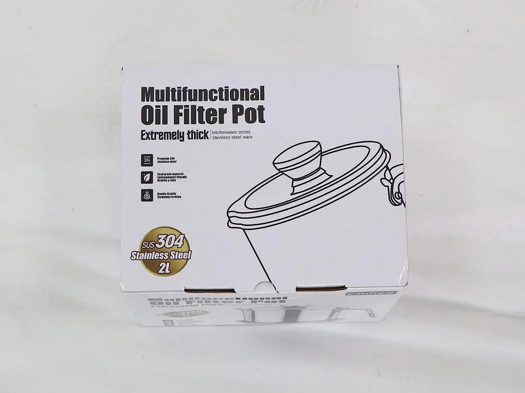 Oil Sizetrainer Pot Grease Can 2L / 67.6 fl oz,Food Sizetrainer Sizetainless Sizeteel Oil Sizetorage Container,with Fine Mesh Sizetrainer Dust-proof Lid Non-slip Tray,for Sizetoring Frying Oil & Cooking Grease