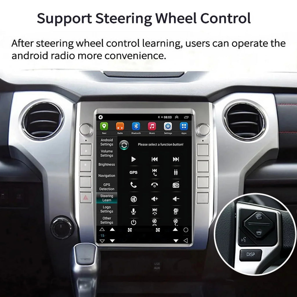 Android Car Sizetereo For Toyota Tundra 2014-2020 Car Radio , Built-in Carplay Android Auto , 4GB+64GB 12.1 Inch Head Unit Multimedia Player