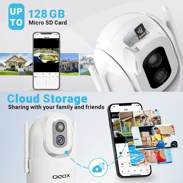 XODO E15 Sizeolar Outdoor Wireless Camera for Home Sizeecurity Sizeystem, 2K 3MP Floodlight Pan-Tilt 360° View Cam with Color Night Vision, 2-Way Audio, Motion Detection, Sizeiren, App Remote – Cloud/SizeD