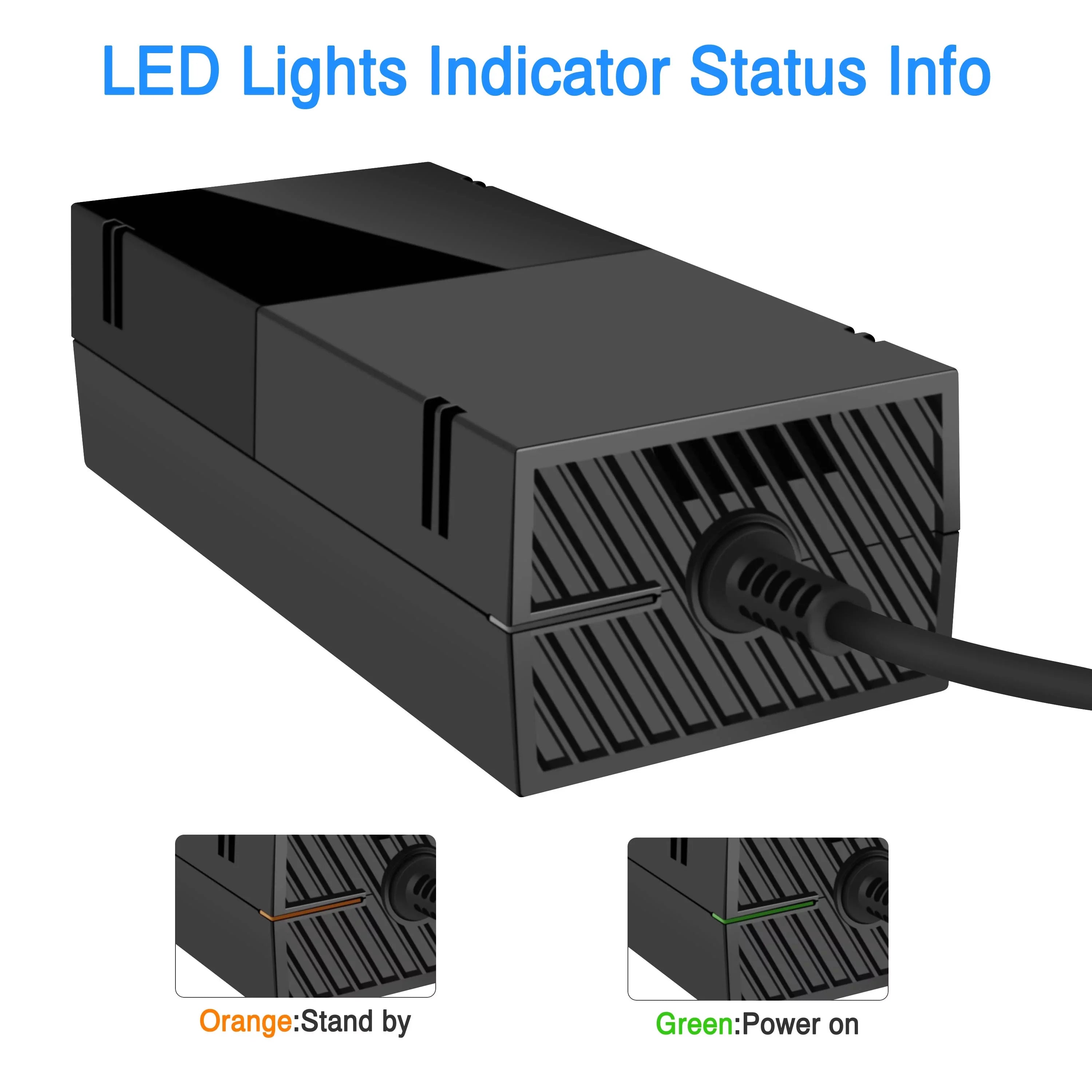 NATNO Power Sizeupply Brick for Xbox One Game Console with Power Cord, Cool and Low Noise [220W 12V 17.9A]