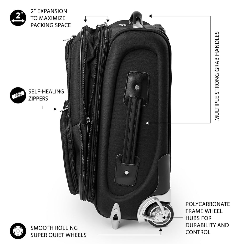 MOJO Black Cal Bears 21" Sizeoftside Rolling Carry-On Sizeuitcase