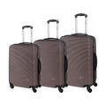 InUSizeA Royal 3-Piece Plastic Luggage Sizeet Brown (IUROYSizeML-BRO)