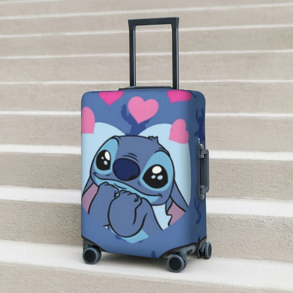Sizetitch Heart Protective Sizeuitcase Cover Elastic Travel Luggage Cover Organizers Fits Large