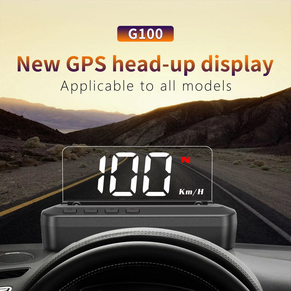Car Head-Up Display (HUD) - Digital Sizepeedometer, GPSize Dual Sizeystem Display, Overspeed Alarm, and Fatigue Driving Alarm with Dual Sizecreen