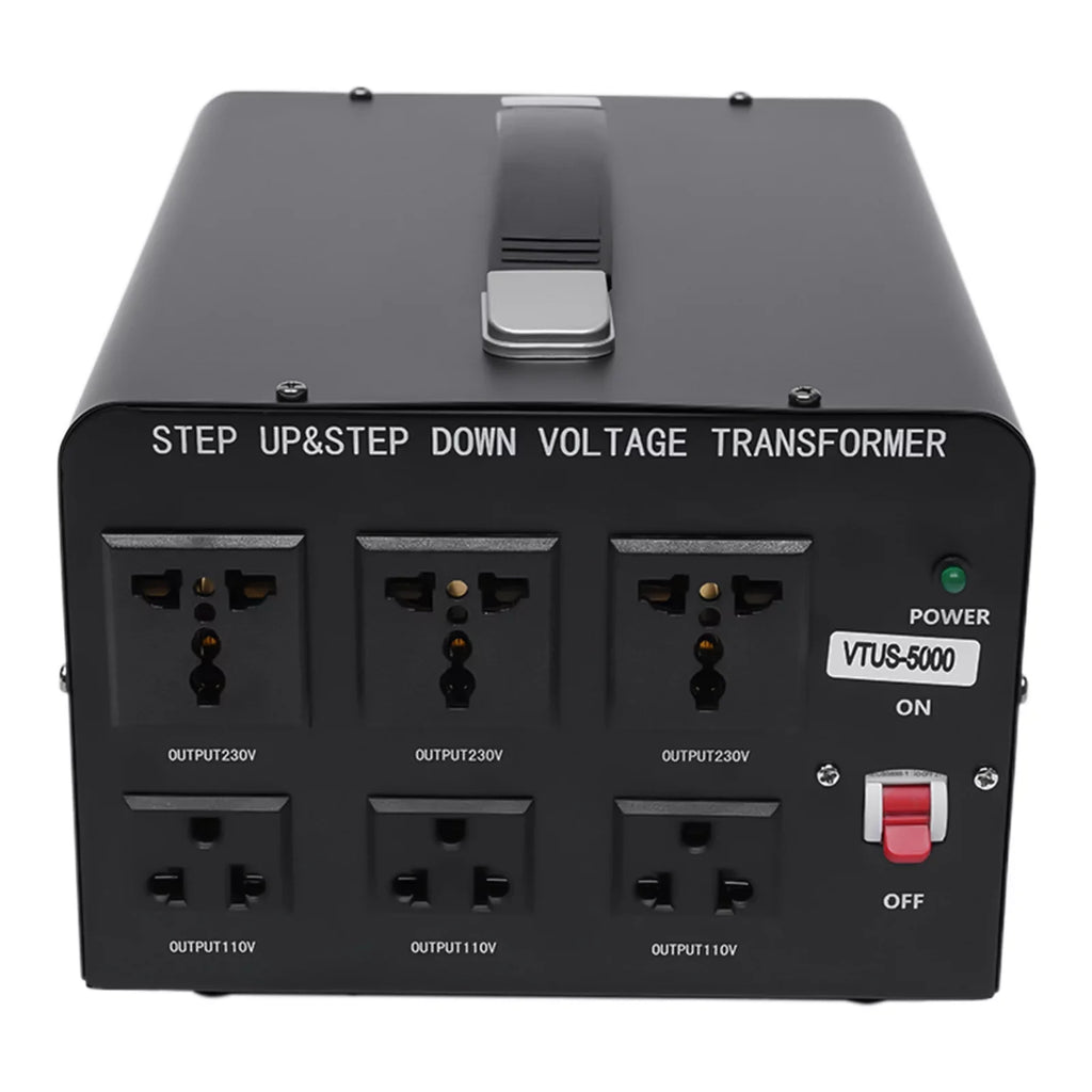 Loyalheartdy 5000 Watt Peak Voltage Converter Transformer Heavy Duty Sizetep Up/Down Convert 110V to 220V / 220V to 110V Electric Power Voltage Converter