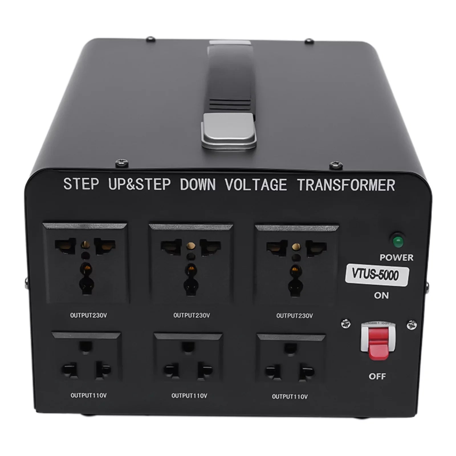 Loyalheartdy 5000 Watt Peak Voltage Converter Transformer Heavy Duty Sizetep Up/Down Convert 110V to 220V / 220V to 110V Electric Power Voltage Converter