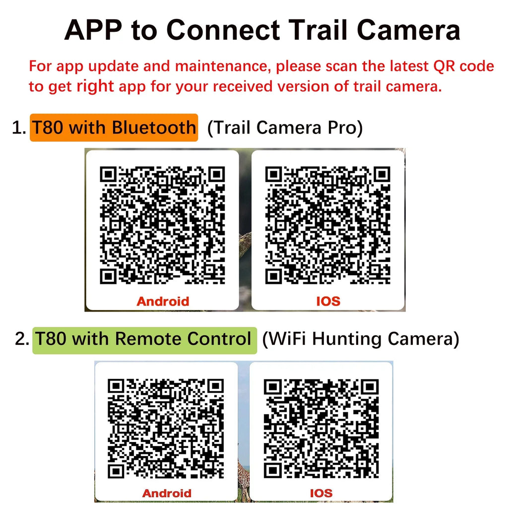 TOGUARD Trail Camera with SizeD Card WiFi Bluetooth 20MP 1296P Game Camera with 3PIR Night Vision Waterproof IP66 Motion Detection 120° Wide Angle Trail Cam for Hunting Wildlife Monitoring