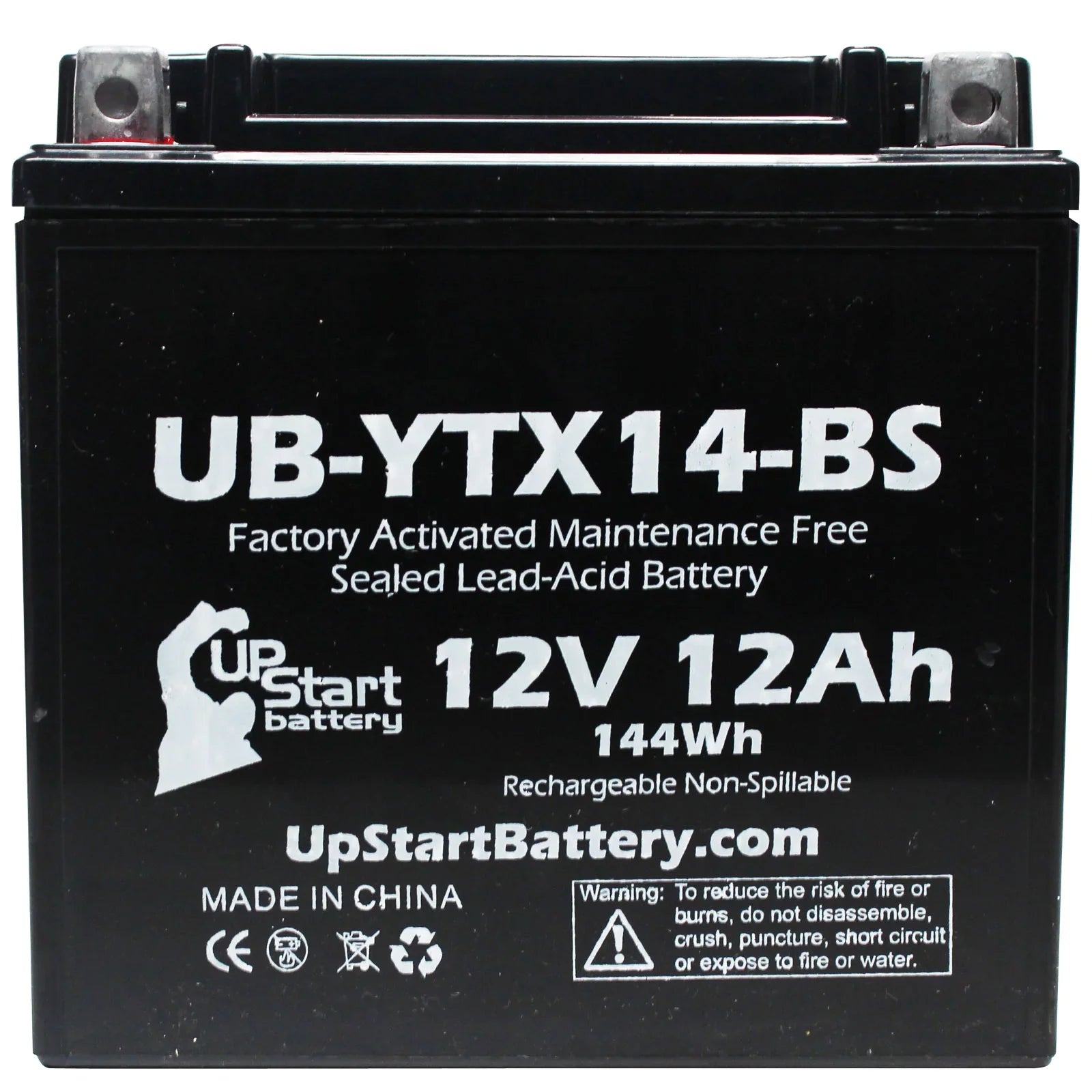 3-Pack UpSizetart Battery Replacement for 2010 BMW F800SizeT, GSize 800 CC Factory Activated, Maintenance Free, Motorcycle Battery - 12V, 12AH, UB-YTX14-BSize