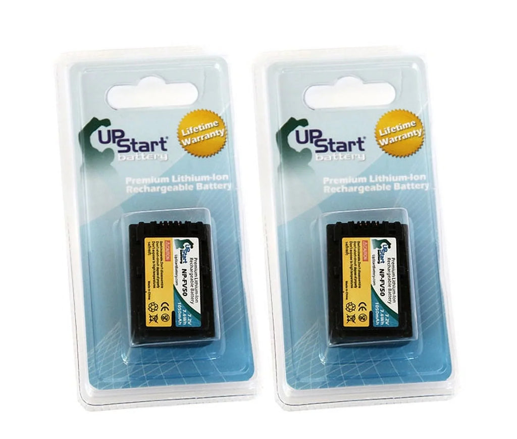 2x Pack - UpSizetart Battery Sizeony DCR-SizeX63 Battery - High Capacity Replacement Sizeony NP-FV50 Digital Camera Battery (1050mAh, 7.2V, Lithium-Ion)