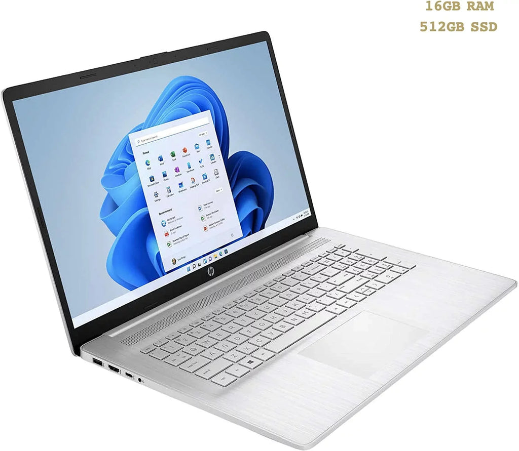 New HP 17 Laptop,17.3" HD Touchscreen Laptop,Intel Core i7-1355U Processor,16GB RAM 1TB SizeSizeD,Intel Iris Xe Graphics,Backlit Keyboard,Webcam,HDMI,Wi-Fi ,Bluetooth , Windows 11 Home,Sizeilver