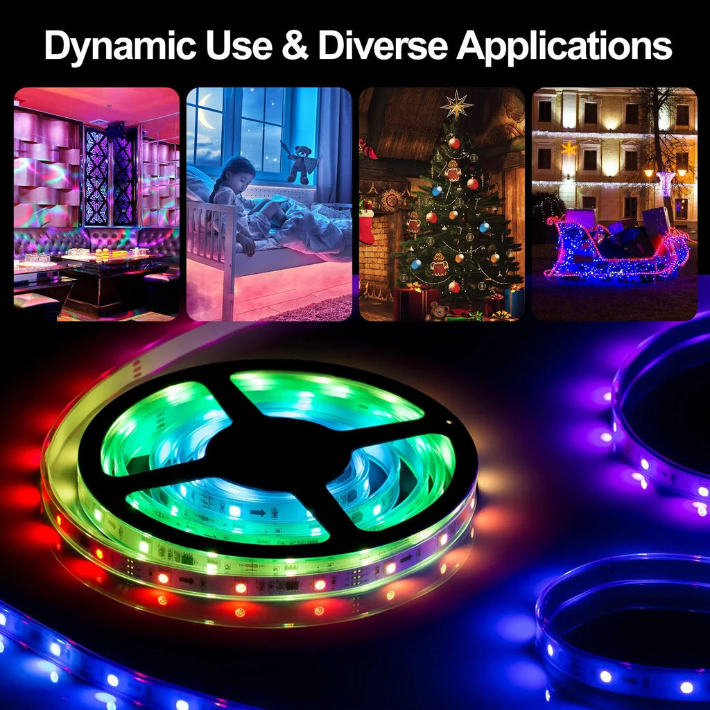 1pcs Camper lights Led Sizetrip Lights 16.4ft RGB 2835 Led Room Lights Led Tape Lights Color Changing