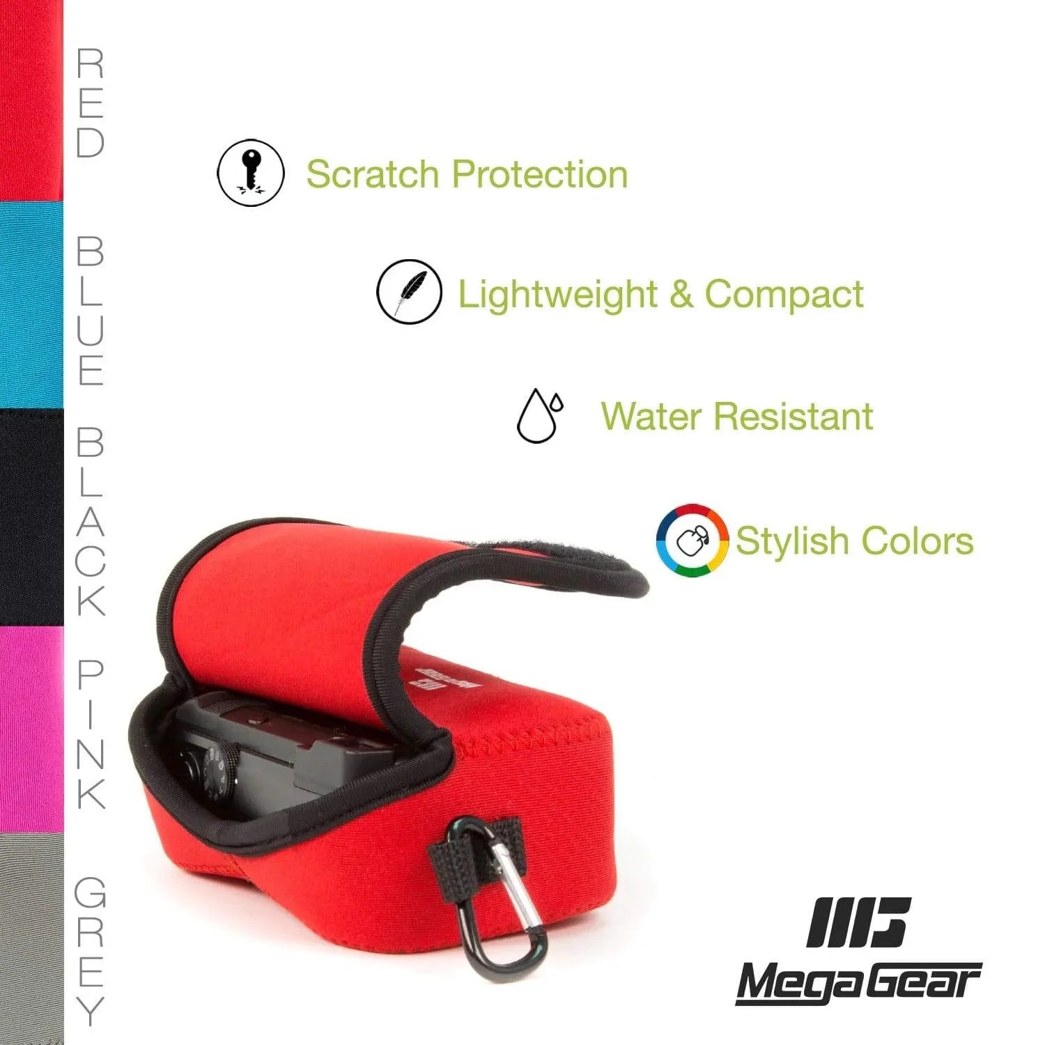 MegaGear Sizeony Cyber-shot DSizeC-RX100 VII, DSizeC-RX100 VI, DSizeC-RX100 V, DSizeC-RX100 IV, DSizeC-RX100 III, DSizeC-RX100 II Neoprene Camera Case