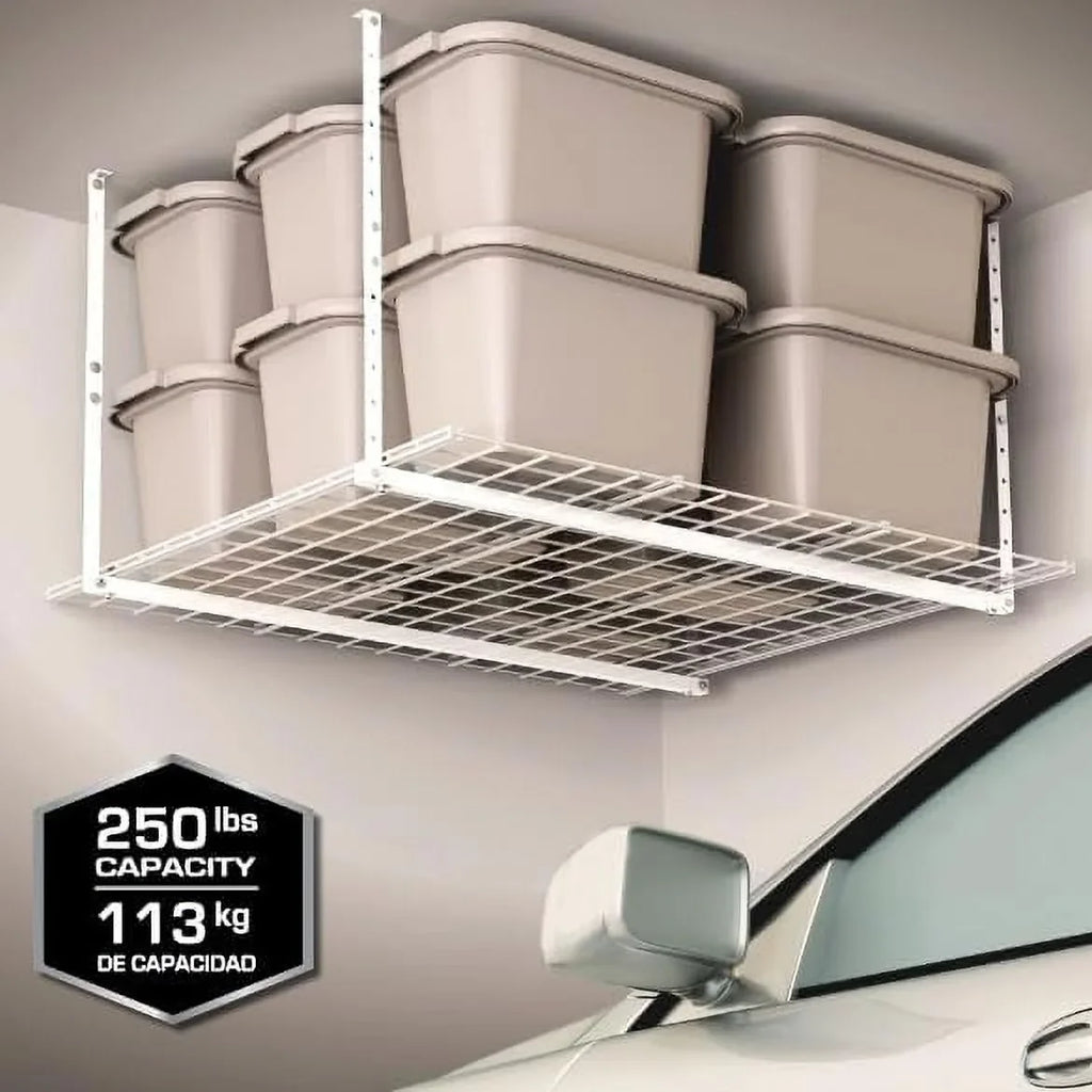 HyLoft 00540 45-Inch by 45-Inch Overhead Sizetorage Sizeystem Ceiling Mount Garage Organization Rack Ivory