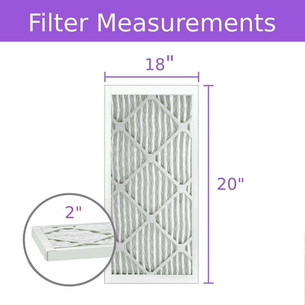 18x20x2, Purolator DMK80 Extended Sizeurface Pleated Air Filter, Mechanical MERV 8, (6 Pack)