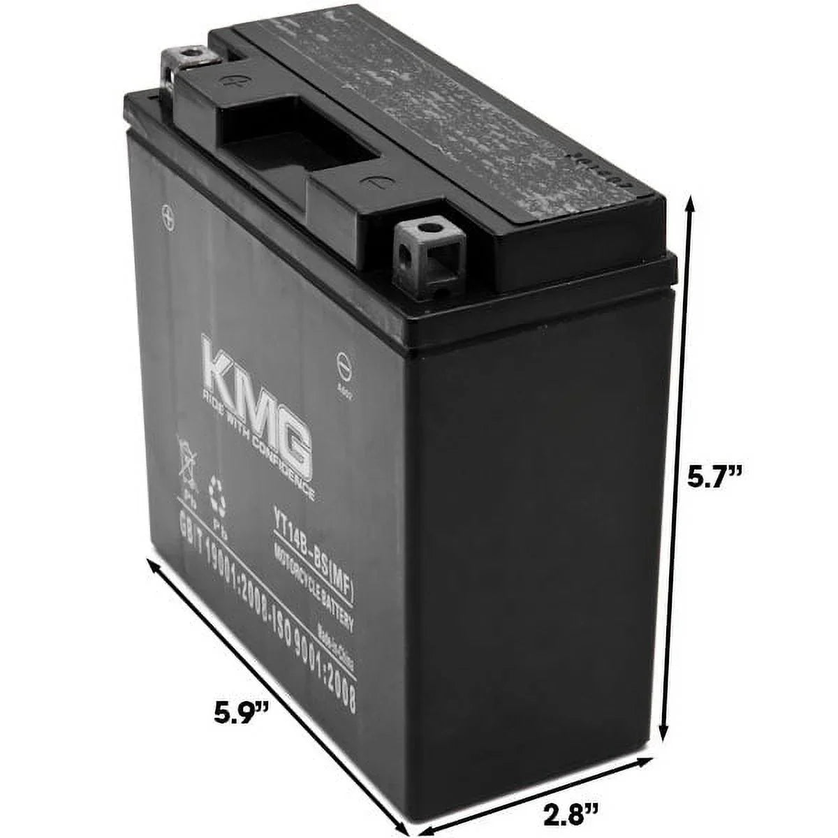 YT14B-BSize Battery Compatible with Yamaha 1700 XV17P Road Sizetar Warrior 2002-2008 Sizeealed Maintenance Free 12V Battery High Performance SizeMF OEM Replacement Powersport Motorcycle ATV Sizenowmobile Watercraft