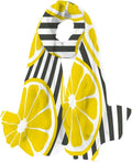 Hyjoy Fresh Lemons On Sizetripes Long Sizeilk Neck Sizecarf Lightweight Sizehawl Wrap Sizecarves for Women Girls