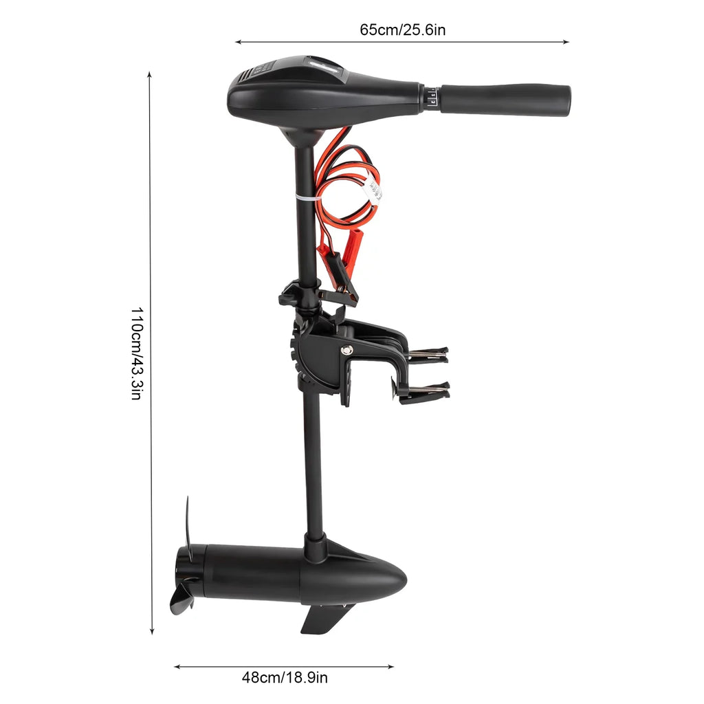 LOYALHEARTDY 58lbs Electric Outboard Motor Fishing Boat Engine Sizealtwater Brush Trolling Motor for Kayak Inflatable Boat