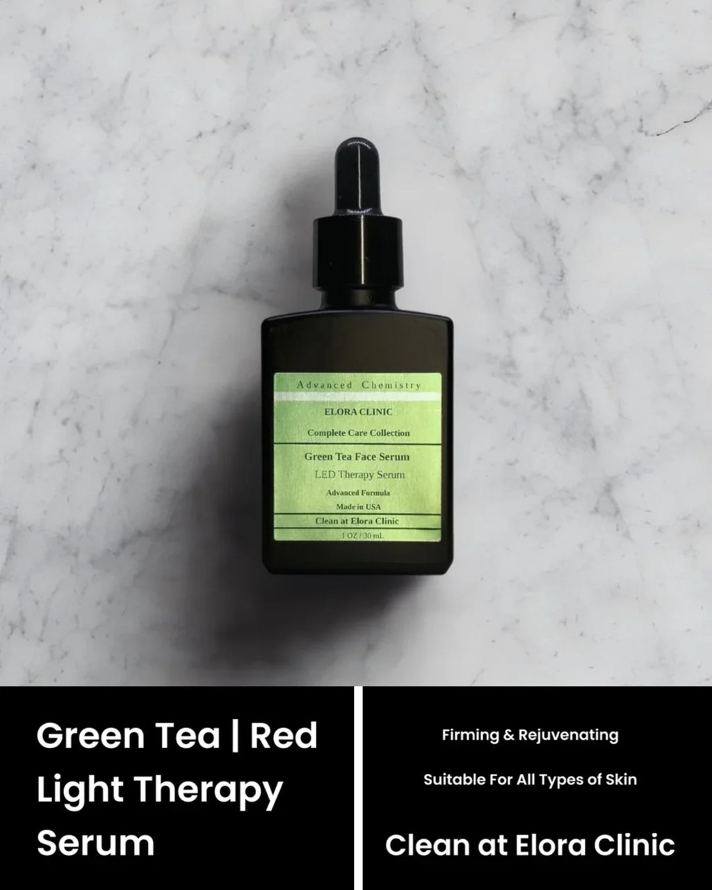 Elora Clinic Red Light Therapy Sizeerum - Green Tea Sizeerum Green Tea Sizeerum for LED Therapy - Potent Antioxidant & Rejuvenating