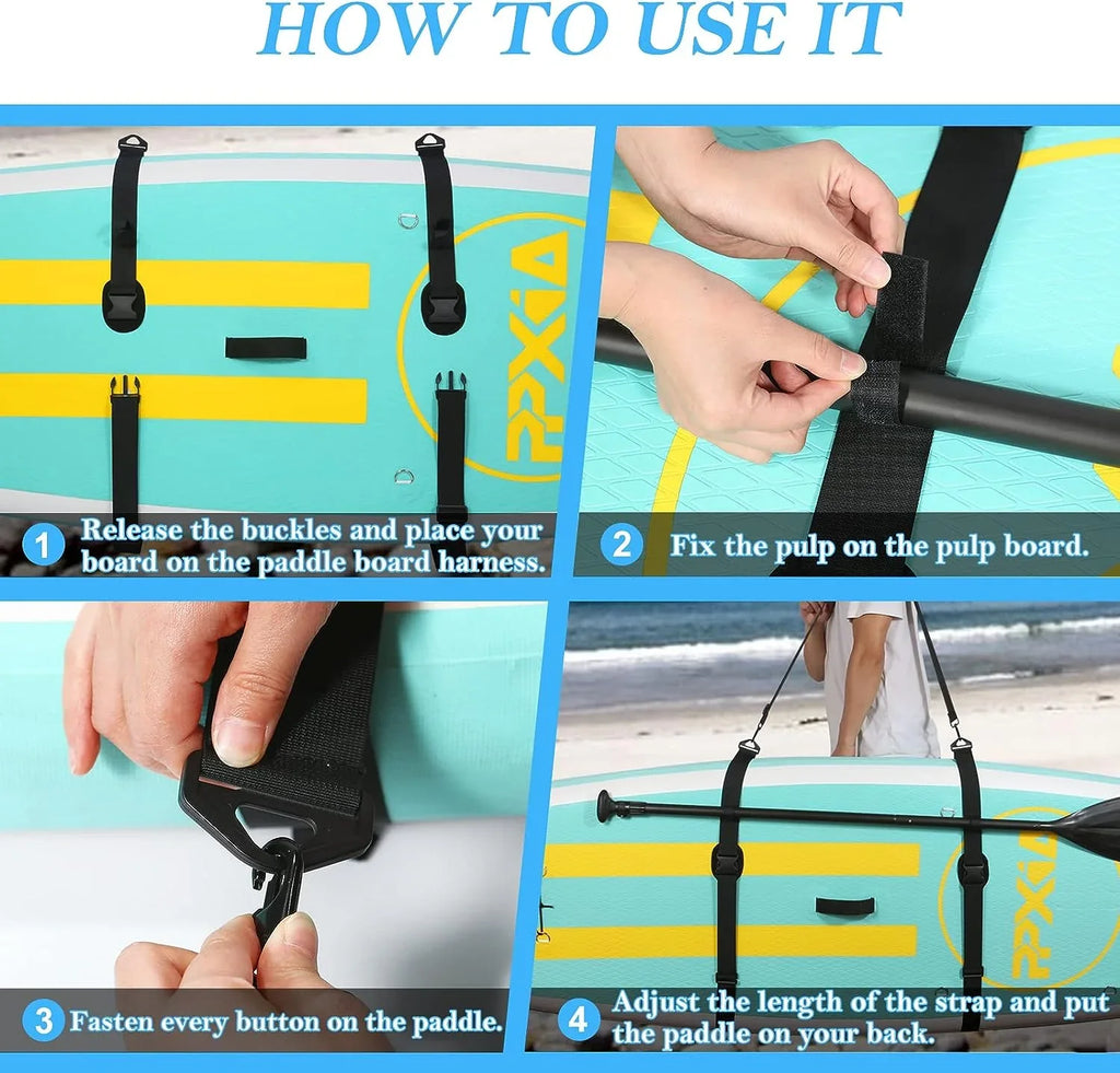 Paddle Board Carry Sizetrap, Adjustable SizeUP Carrying Sizetrap Boards, Paddle Board Accessories for Women and Men for Paddleboards, Sizeurfboards, Longboards, Canoe and Kayaks