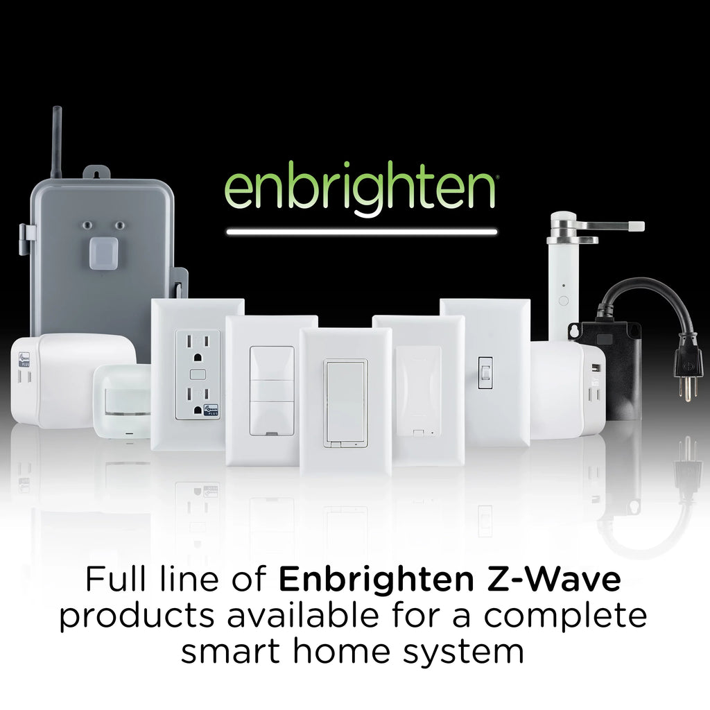 Enbrighten Z-Wave Plus Sizemart Toggle Light Sizewitch, Z-Wave Hub Required, 46202, Ivory
