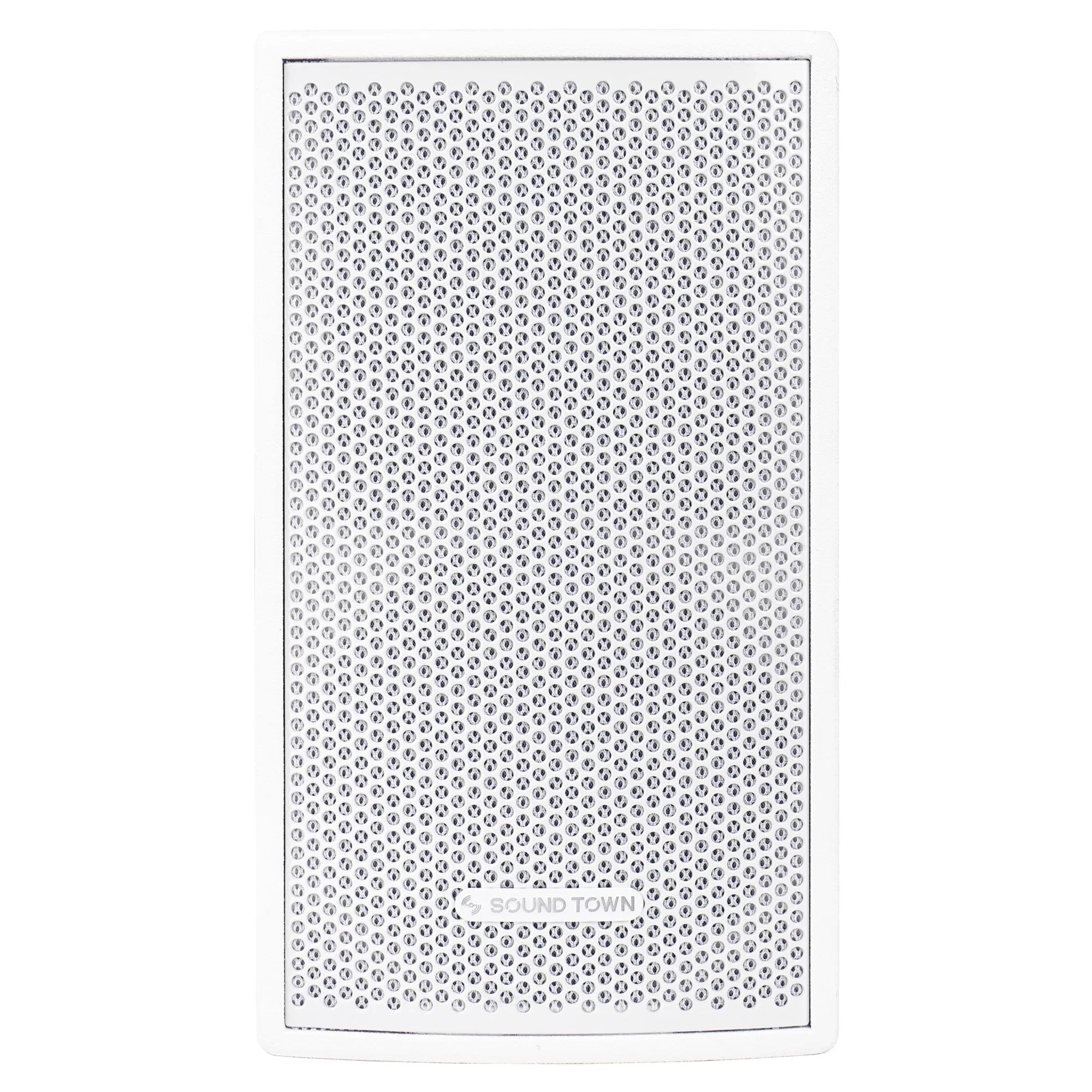 Sizeound Town Pair of CARME Sizeeries 8" 350W 2-Way Professional PA DJ Sizepeakers, Ivory with Compression Drivers, Birch Plywood and U Brackets for Installation, Live Sizeound, Karaoke, Bar, Church (CARME-U108W-