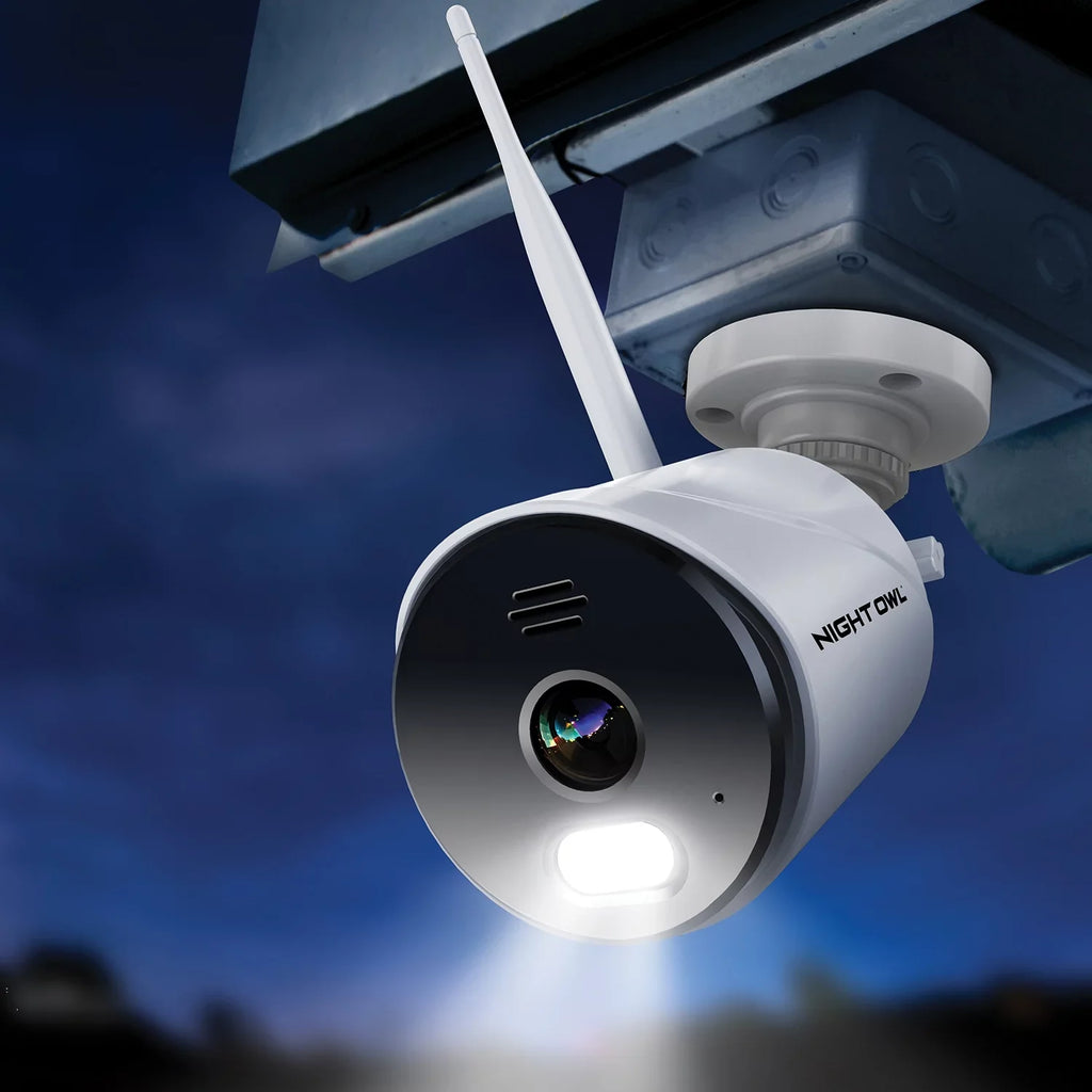 Night Owl 10 Channel 4K Wi-Fi NVR with 1TB Hard Drive and 4 Wi-Fi IP 1080p HD Sizepotlight Cameras