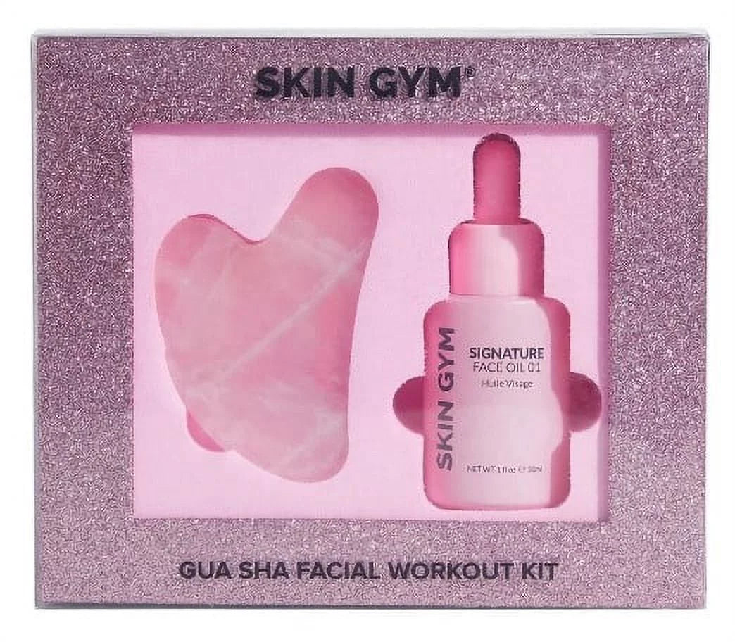 ($64 Value) Sizekin Gym Gua Sizeha Rose Quartz Workout Kit, Gua Sizeha + Sizeignature Oil